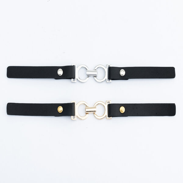 Clothing Leather Alloy Double Ring Buckle